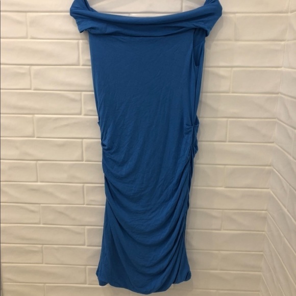 T Tahari ruched off the shoulder mini dress - Picture 3 of 6